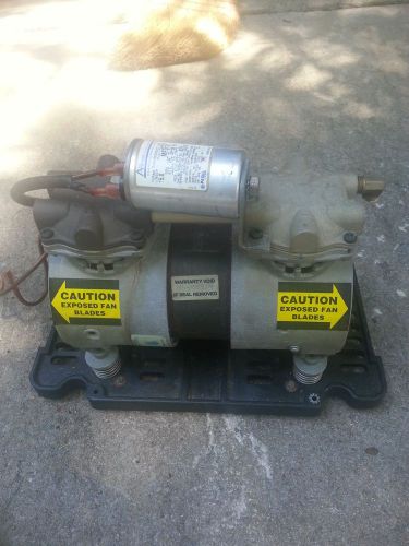 Thomas compressor vacuum pump 2619ce38-190r dbl cylinder w/ cooling fan, vib iso for sale