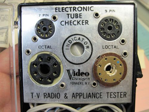 Vintage Electronic Tube Checker &amp; T-V Radio &amp; Appliance Tester With Instructions