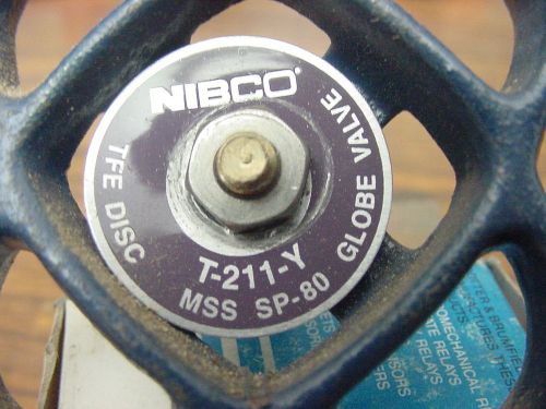 New nibco t- 211-y mss sp-80 1/4&#034; threaded globe valve tfe disc for sale