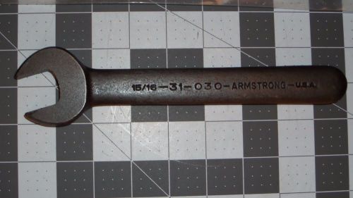 Armstrong  15/16 -31-030 Single-end Open Wrench Made in USA Lathe Mill 9&#034; (3259)