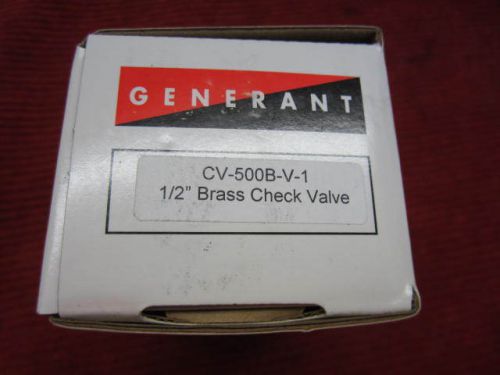Generant Check Valve Brass CV-500B-V-1 New