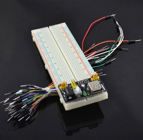 MB102 5V/3.3V Power Module+830 Point Breadboard +65pcs Jumper Wire Raspberry Pi