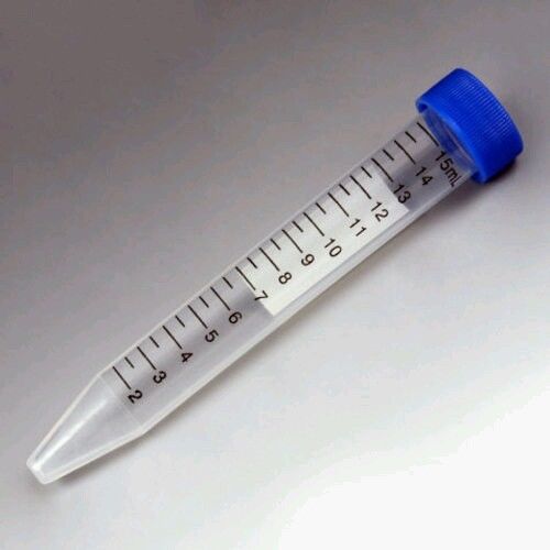 15mL Conical Centrifuge Tubes, STERILE, Blue Screw Cap, Case of 500