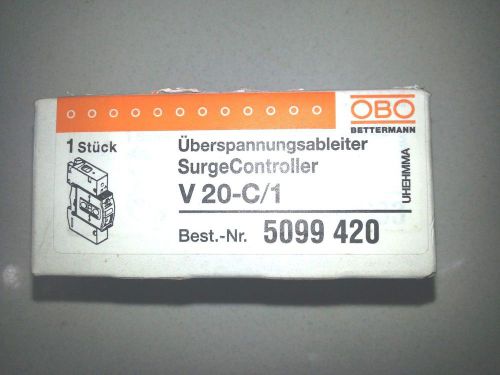 NEW 1 Piece OBO Bettermann Uberspannungsableiter Surge Controller V20-C 1 NEW