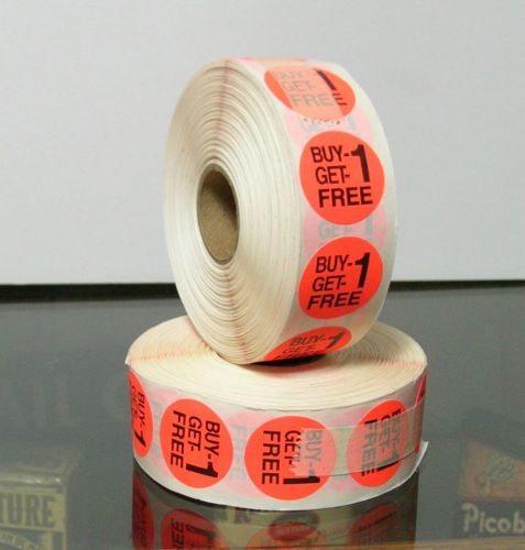 2 ROLLS OF BUY 1 GET 1 FREE  Labels 1  &#034; Stickers Tags Retail Store