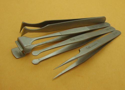 4 PCS Stainless Steel SMD SMT Chip capacitors ICs Tweezers Plier Service Jewelry