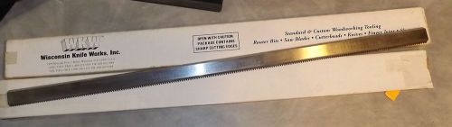 Wisconsin knife works, #41288 hss shaper steel 25x1&#034;x3/8&#034; notched new in box for sale