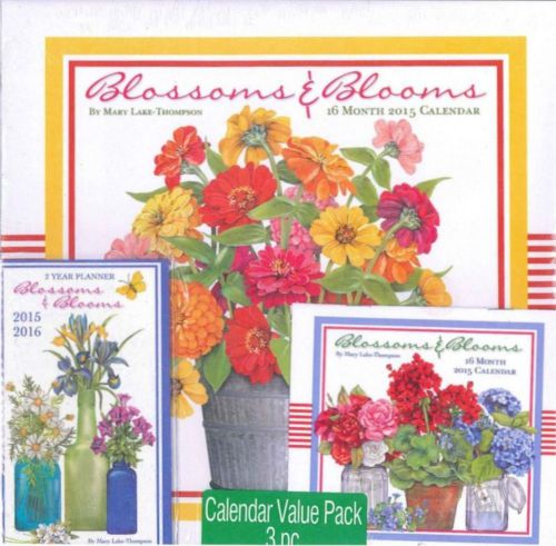 2015 Wall Calendar Value Pack (Blossoms &amp; Blooms) CLEARANCE 2015
