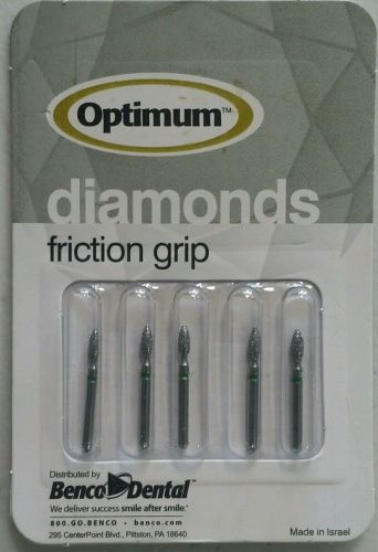 5 Pack Optimum Diamonds Dental Friction Grip Bits, Suggested Retail $25