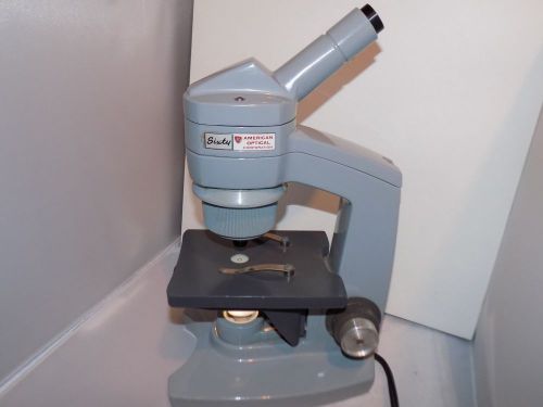 American Optical Lighted Microscope Sixty With 6 objective Setting Magnification