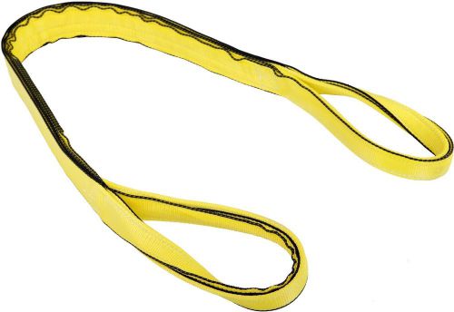 Mazzella ee4-902 edgeguard nylon web sling, eye-and-eye, yellow, 4 ply, 7&#039; lengt for sale