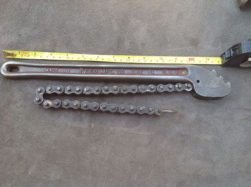 Vintage 14&#034; reed chain pipe wrench-no.cw14-made by reed mfg.co-erie,pa. for sale