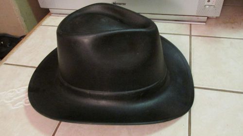 Vulcan cowboy western black construction hard hat - adjustable - osha approved for sale