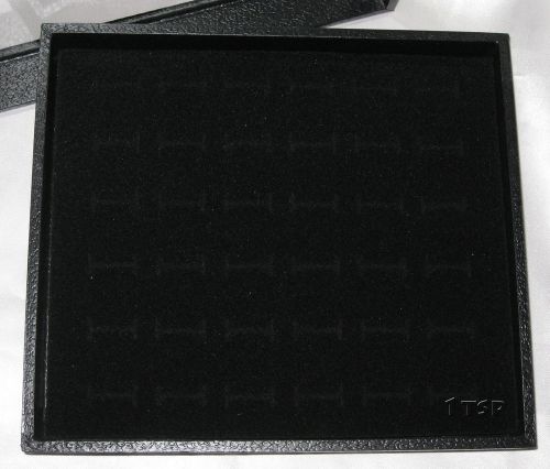 Black Velvet Covered Ring Display Tray - Holds 36 Rings