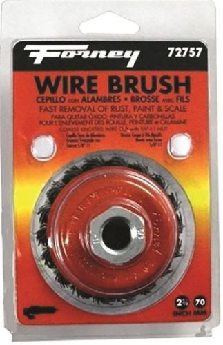 NEW FORNEY 72757 2 3/4&#034; X 5/8&#034; X 11 GRINDER WIRE WHEEL CUP BRUSH KNOT 8912487