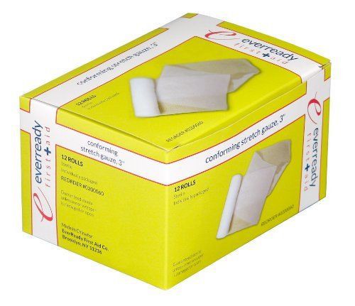 Everready 3&#034; X 4.1 yds Sterile Conforming Gauze Roll Bandage- Box of 12