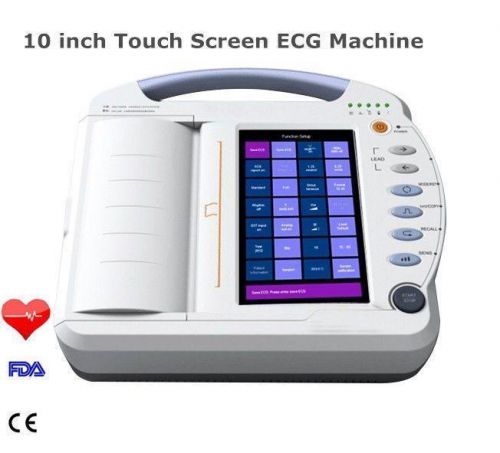 10 inch tft touch 12-channel electrocardiograph ecg ekg machine with software aa for sale