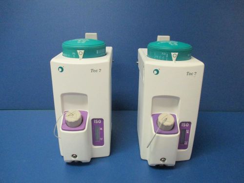 Datex Ohmeda Tec 7 Isoflurane Anesthesia Vaporizer, 1175-9101-000, Lot of 2