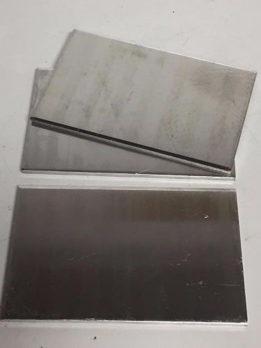 3 piece lot aluminum 6-1/4 x 3-15/16 sheet plate scrap metal stock flat bar alu for sale