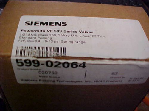 *NEW* Siemens Powermite Valve VF 599 599-02064 ZA-318