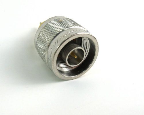 Huber suhner type n/male cutoff connector adapter solder contact 50 ohm for sale