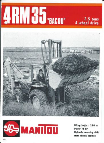 Equipment Brochure - Manitou - 4RM35 Bacou - Backhoe Loader (E2996)