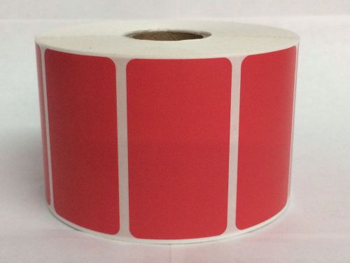 This listing is for: 1 roll of 1000 red 2.25x1.25 direct thermal zebra  labels for sale