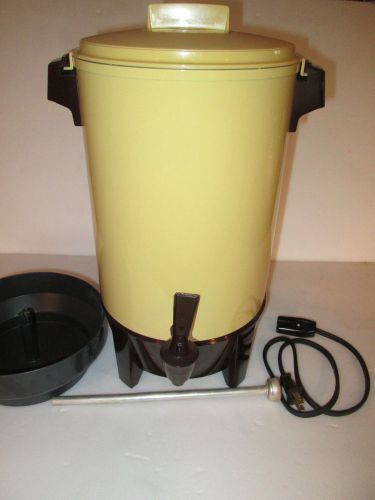 West Bend Party Perk Percolator Lg. Size Automatic Coffee Maker 12-30 cup Yellow