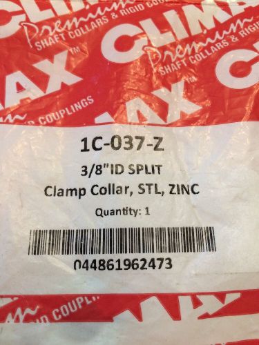 Climax 1C-037-Z Split Clamp Collar Steel Zinc 2 Pack 3/8&#034; ID