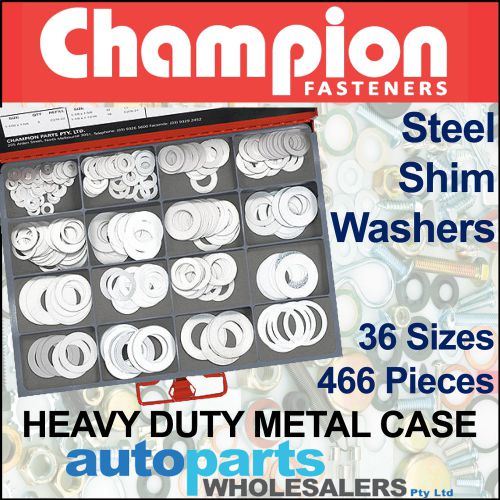 CHAMPION MASTER KIT SHIM STEEL WASHERS ASSORTMENT (466 Pieces)