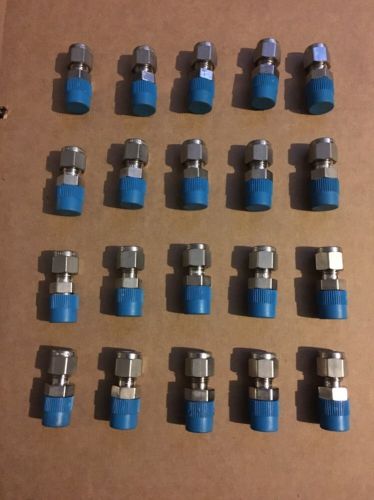 20 New Stainless Steel Swagelock 1/4&#034; x 1/4&#034; Straight Fittings