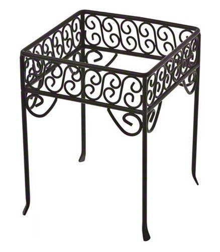 American Metalcraft (PSS77) Single-Shelf Black Square Scroll Contempo Pizza