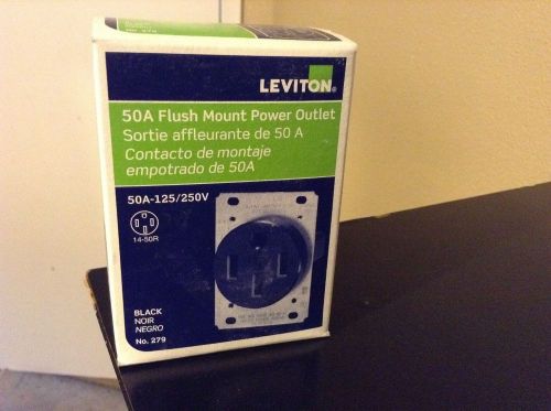 Leviton 279 flush mount power outlet 50a 125/250v 3p 4w for sale