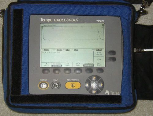 Tempo/Tektronix/Greenlee CableScout TV220 TDR Auto Tester Cable Scout
