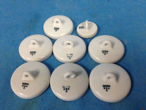 Coors lab porcelain crucible caps c, d lot of 8 for sale