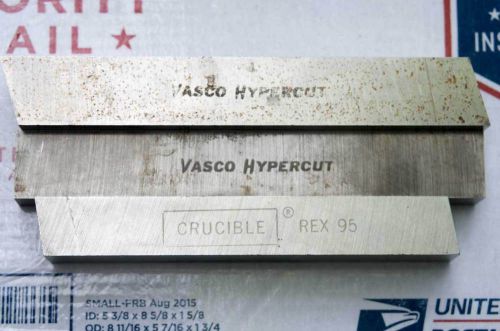 Three Large Lathe Cutting Tool Bits Crucible Rex 95 Vasco Hypercut - 5/8 3/4