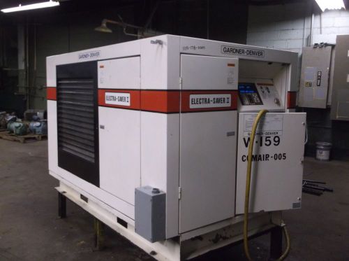 Gardner denver 75 hp rotary screw air compressor 460 vac for sale