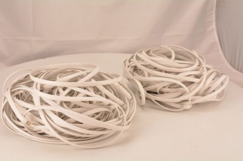 Steren BL-324-100WH 6 Wire Modular Telephone Line Cord 100 feet White - Lot of 2