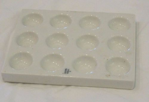 COORS 1 Chem Lab Porcelain Holder Tray w/ divots 3 x 4 *