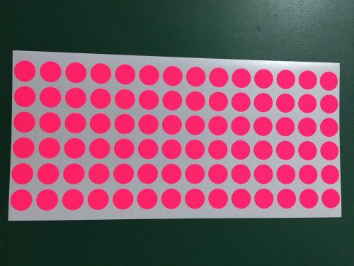 84 Fluorescent Round Circle Sticker Labels Self Adhesive,Blank,Multipurpose 13MM