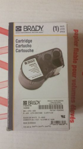 Brady MC-475-422 Polyester B-422 Black on White Label Maker Cartridge  25 Width