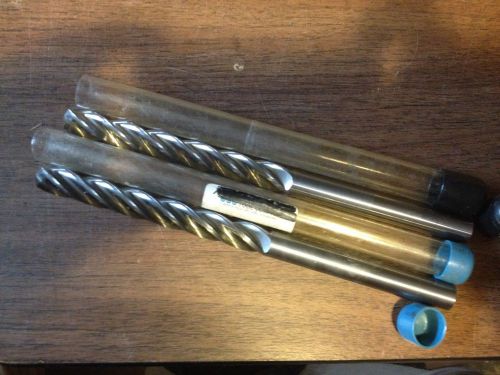 39/64&#034; DIA. 4 FLUTE FINE GRAIN SOLID CARBIDE EXTRA LG. DRILL W..590 DIA. SHANK