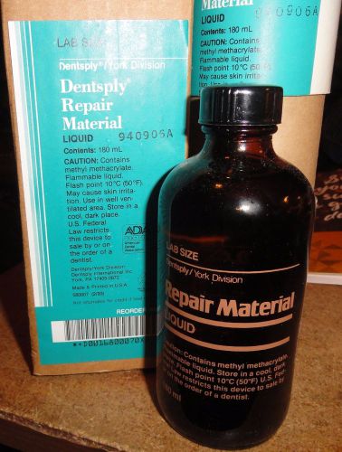 180ml bottle DENTSPLY DENTURE REPAIR MATERIAL LIQUID #680007 NEW