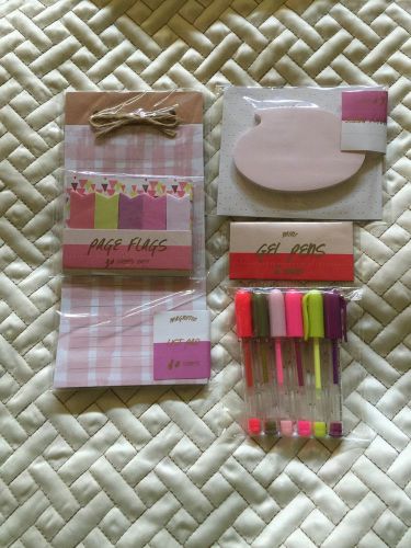 Target One Spot List Pad , Mini Gel Pen Set &amp; Sticky Note Pad &amp; Page Flags.