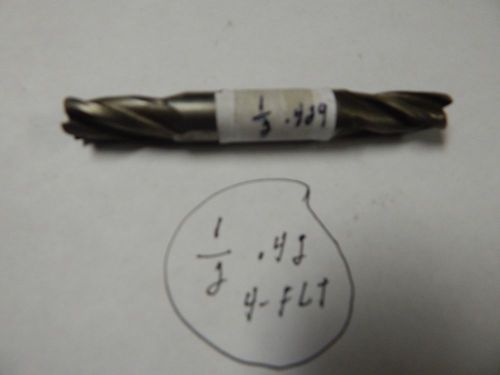 1/2&#034; x Approx .429&#034;  Rounded Edge 4 Flute Double End Mill