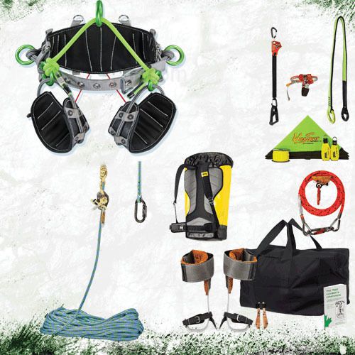 Arborist premium combo spur &amp; rope climbing kit with/matt cornell saddle for sale