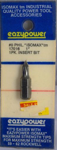 Isomax eazypower tools #0 phillips insert screw driver bit 17016 for sale