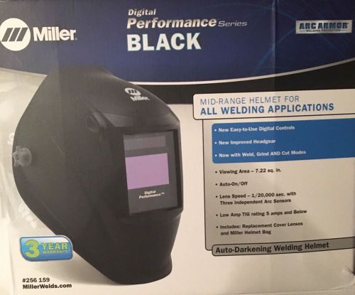 Miller digital performance black welding helmet #256 159 NEW in box 256159