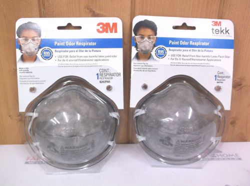 2 - Paint Odor Respirator ~ Set of 2 ~ 3M 8247PA1 ~ New ~ Free Shipping!