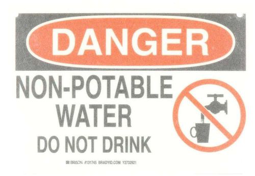 Brady 131745 chemical signs, 7&#034; height x 10&#034; width, black/red/white, new for sale